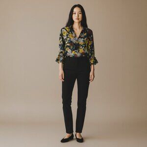 Sandro Paris Silk Floral Blouse Size 2 US Small